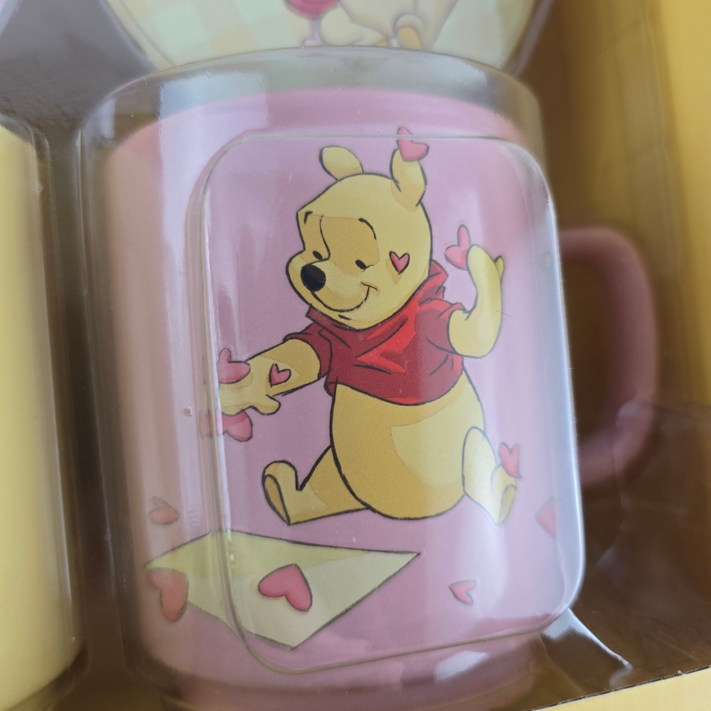 NIB Disney Winnie the Pooh 4 Piece Ceramic Mug and Coaster Gift Set OS - Picture 6 of 13